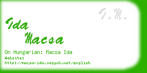 ida macsa business card